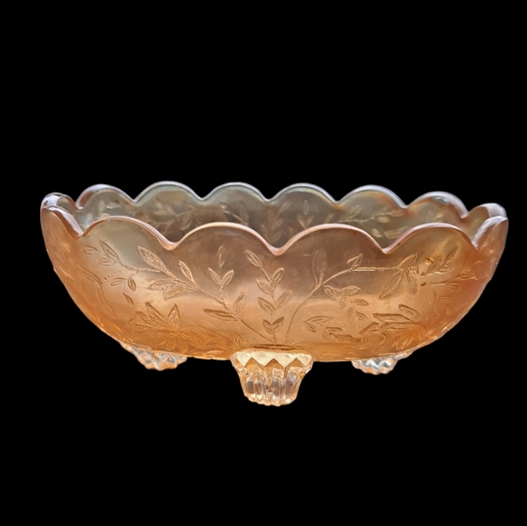 Vintage Other - Jeannette Floragold 1950s Small Footed Bowl